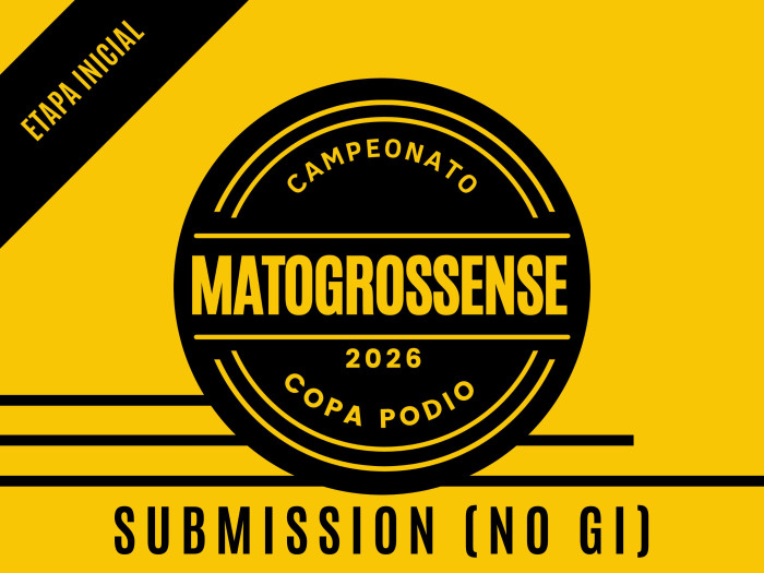 Campeonato Matogrossense 2026 Submission (NO GI) - Oficial Copa Podio