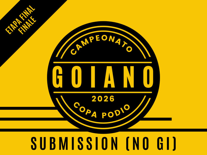 Campeonato Goiano 2026 Submission (NO GI) - Finale - Oficial Copa Podio