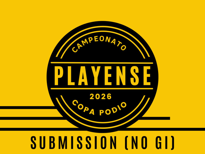 Campeonato Playense 2O26 Submission (NO GI) - Oficial Copa Podio